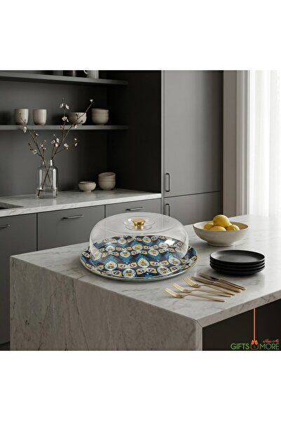 Mondecor Lotus Blue Shawl Cake Bowl