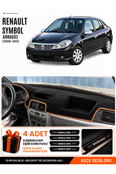 e-biz Renault Symbol Airbag-Free (2008-2011) Compatible Dashboard Cover - Bla...