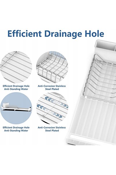 NO BRAND Scurgător de vase și organizator cu suport pentru tacâmuri 47 x 20 x...