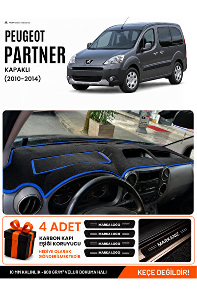 e-biz Peugeot Partner Covered (2010-2014) Compatible Glove Box Cover - Black-...