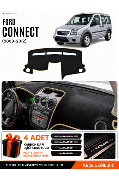 e-biz Ford Connect (2009-2012) Compatible Glove Box Protection, Glove Box Cov...