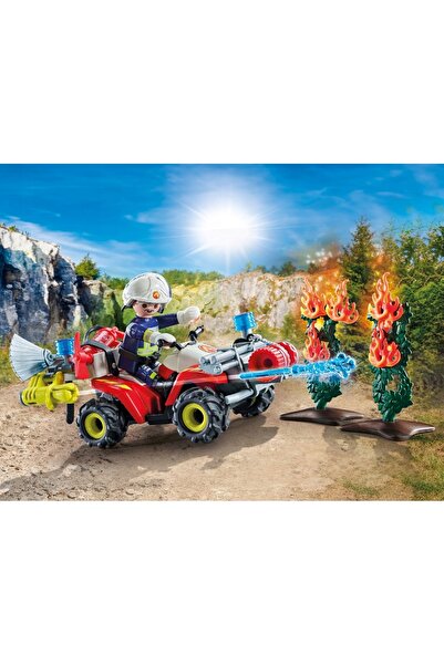 Playmobil ACTION HEROES 71825 Set de pompieri cu quad pentru copii +4 ani
