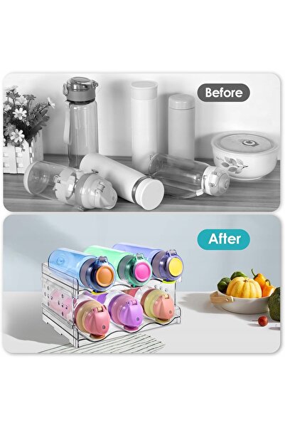 NO BRAND Organizator de sticle pentru frigider, suport pentru băuturi și vin,...