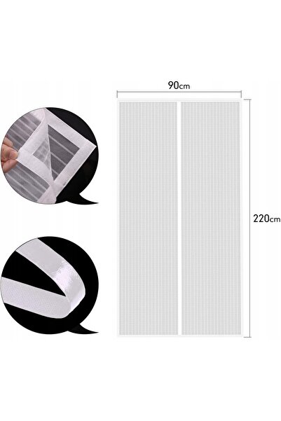 NO BRAND Plasă magnetică anti-țânțari pentru ușă 90 x 220 cm Plasă anti-insec...
