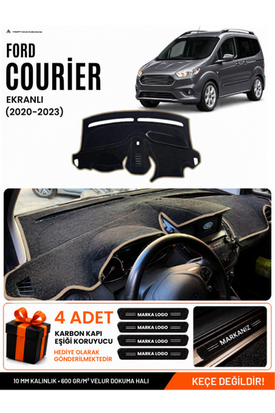 e-biz Ford Courier (2020-2023) Compatible Glove Box Cover with Screen, Glove ...