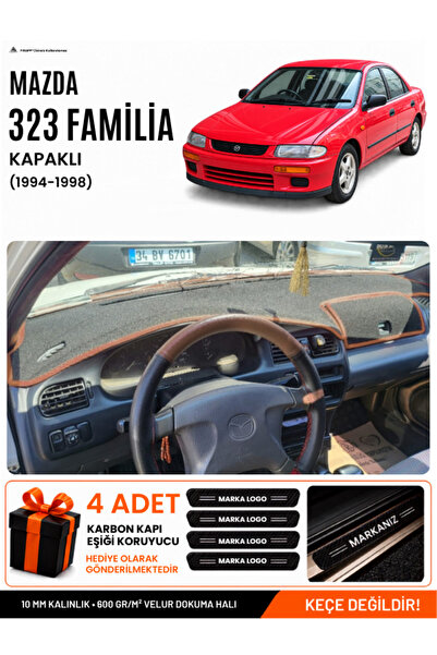 e-biz Mazda 323 Fami̇li̇a Covered (1994-1998) Compatible Dashboard Cover - Bl...