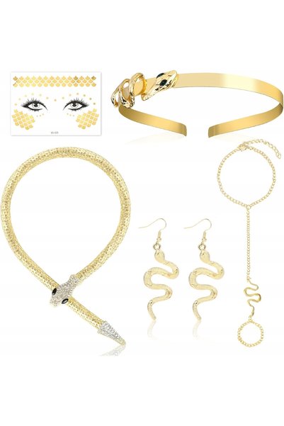 NO BRAND Set de accesorii Zeiță Greacă Medusa, Cosplay de Halloween, Auriu