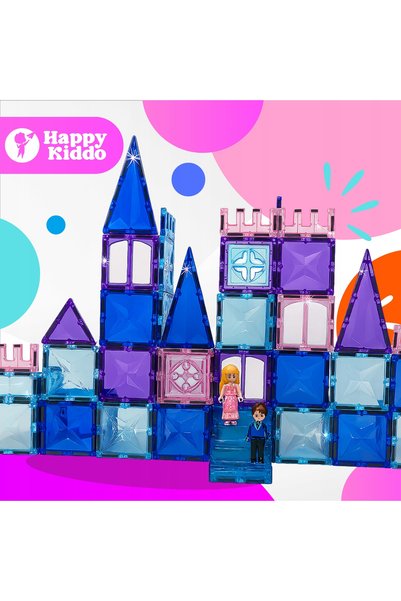 Happy Kiddo Set de construcție magnetic 3D cu 75 de piese +3 ani 5303