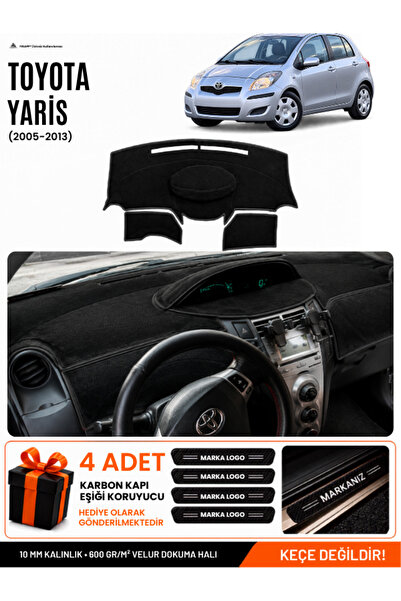 e-biz Toyota Yaris (2005-2013) Compatible Glove Box Protection, Glove Box Cov...