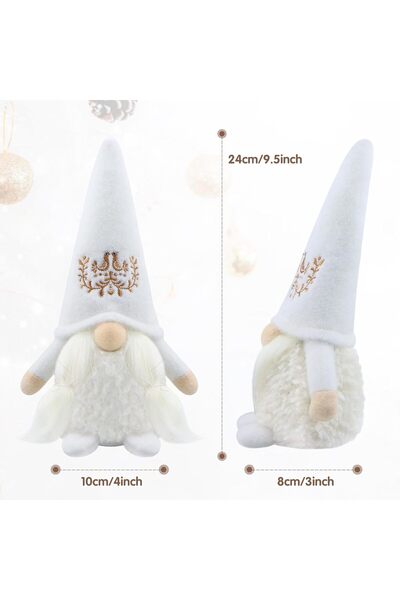 NO BRAND Ornament de Crăciun, 2 bucăți, decorațiune albă pentru bradul de Cră...