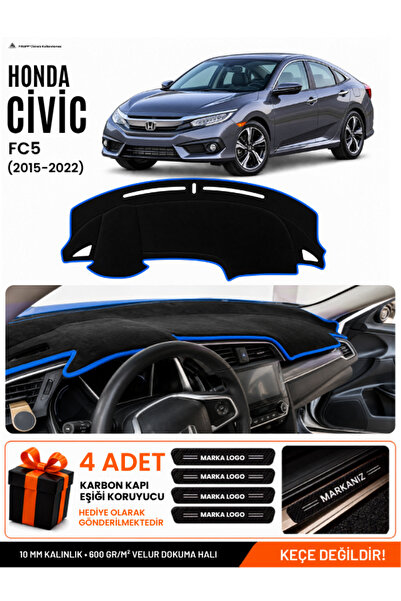 e-biz Honda Civic Fc5 (2015-2022) Compatible Dashboard Cover, Dashboard Case ...