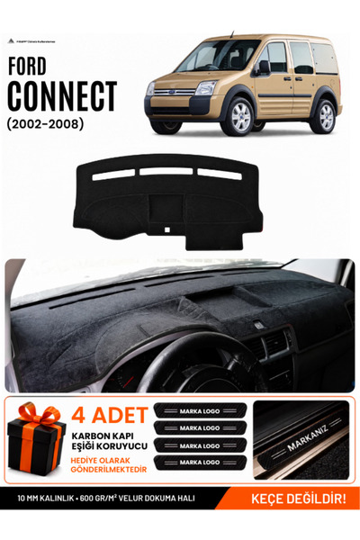 e-biz Ford Connect (2002-2008) Compatible Glove Box Protection, Glove Box Cov...
