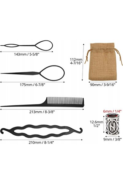 NO BRAND SET DE STYLING PENTRU BARBĂ 24 BUCĂȚI ELASTICE DE CAUCIUC SET DE 4 U...
