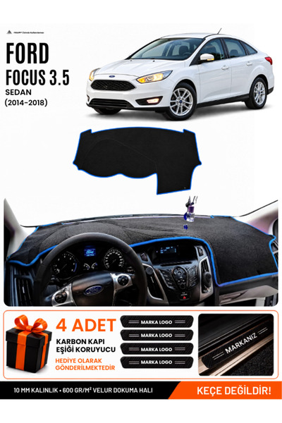 e-biz Ford Focus 3.5 Sedan (2014-2018) Compatible Dashboard Cover, Dashboard ...