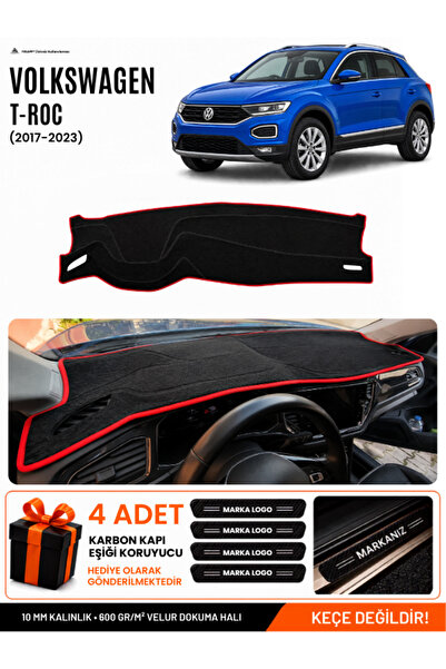 e-biz Volkswagen T-Roc (2017-2023) Compatible Dashboard Cover, Dashboard Case...