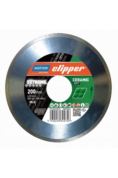 norton clipper Disc diamantat 200x25.4mm EXTREME CERAMIC SOFT