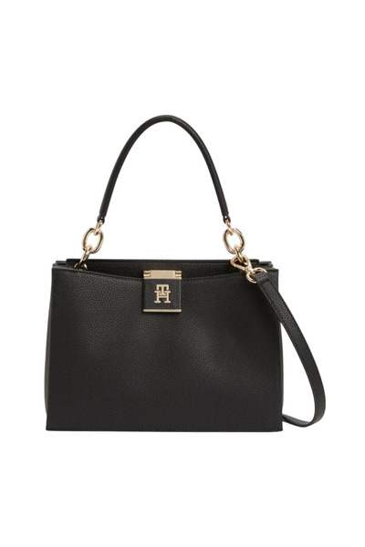 Tommy Hilfiger Γυναικεία Tote Τσάντα Μαύρη AW0AW17191-BDS