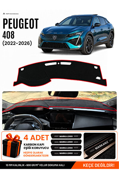 e-biz Peugeot 408 (2022-2026) Compatible Glove Box Cover, Glove Box Case - Bl...