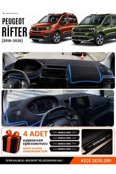 e-biz Peugeot Ri̇fter (2018-2026) Compatible Dashboard Cover, Dashboard Case ...
