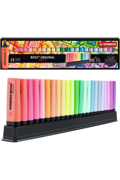 Stabilo Boss Original Arty 23'lü Set Renkli Kalemler ile Kırtasiye Malzemeleri