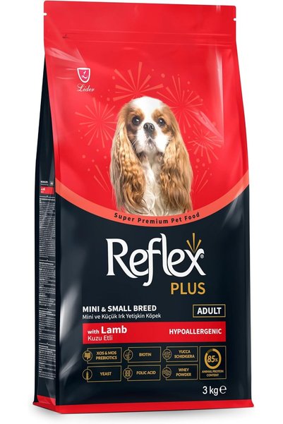 Reflex PLUS Kuzu Etli Mini ve Küçük Irk Yetişkin Köpek Maması 3 KG