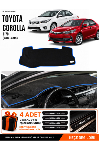 e-biz Toyota Corolla E170 (2012-2018) Compatible Dashboard Cover, Dashboard C...