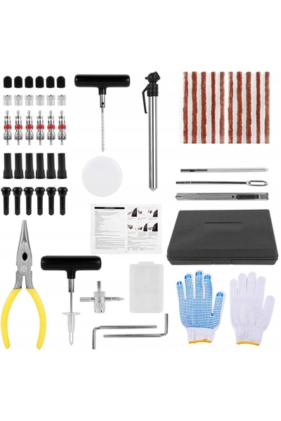 NO BRAND Kit de reparații talon anvelopă, 100 de piese, unelte auto pentru jante