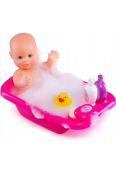 NO BRAND Set de baie LALKA din 8 piese cu păpușă + accesorii halat de baie