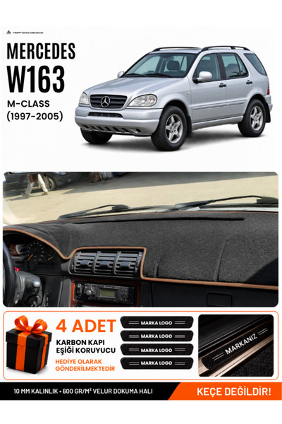 e-biz Mercedes W163 M-Class (1997-2005) Compatible Glove Box Cover, Glove Box...
