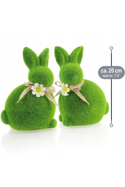 NO BRAND Figurină decorativă Iepuraș de Paște X2, Ornament Iepure de Paște 20cm