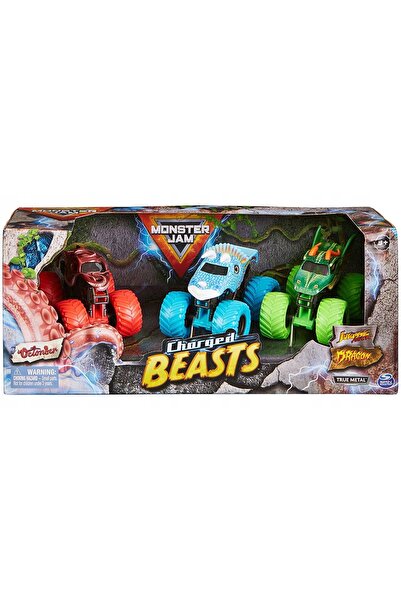 Spin Master Toys Far East MONSTER JAM Bestii Încărcate set de 3 vehicule, sca...