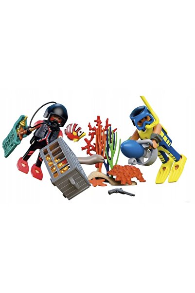 Playmobil CITY ACTION 72078 Scafandru polițist cu set de comori pentru copii +4
