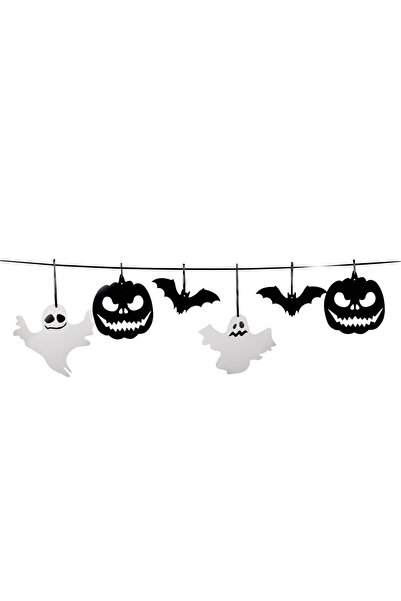 OEM Ghirlanda Decorativa de Halloween din Hartie Fantoma Dovleac Liliac 3m - ...