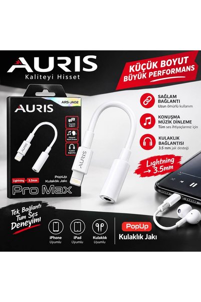 Lisinya Auris Ars-Ja02 Lightning 3.5 mm Headphone and Audio Converter Jack