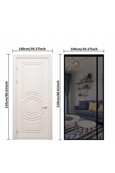 NO BRAND Plasă magnetică anti-țânțari pentru ușă 220 x 100cm, magneți foarte ...