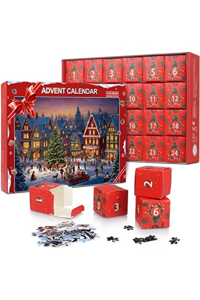 NO BRAND CALENDAR DE ADVENT CU PUZZLE DE CRĂCIUN, 1008 PIESE – JOC ȘI CADOU