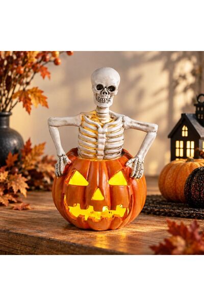 OEM Διακόσμηση για το Halloween σε κολοκύθα με φωτάκια LED