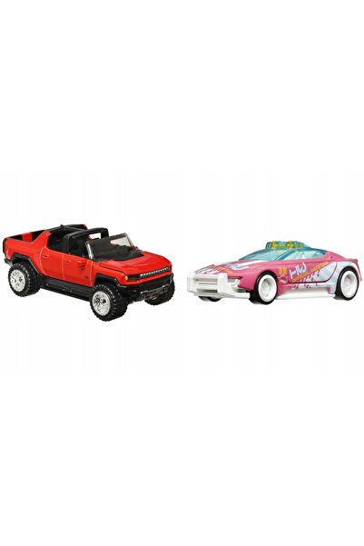 HOT WHEELS PULL-BACK SPEEDERS set de 2 mașini GMC Hummer EV și Alpha Pursuit