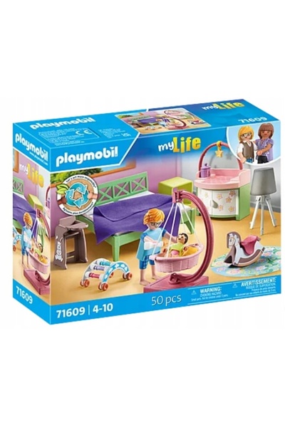 Playmobil MY LIFE 71609 Dormitor cu zonă de joacă în colț, set de joacă +4 ani