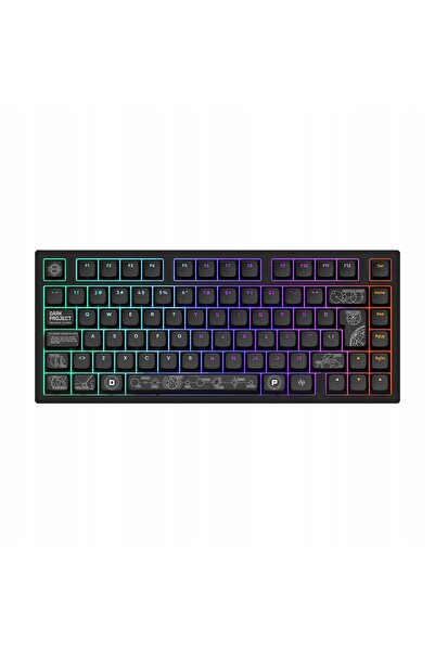 DARK PROJECT Tastatură ALU81A Terra Nova Negru ISO DE Suport Multilingv