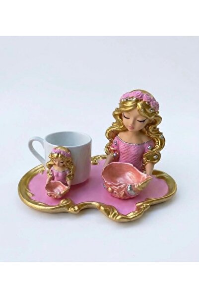 Dekor köşesi Handmade Pink Fairy Girl Concept Coffee Cup and Presentation Set...