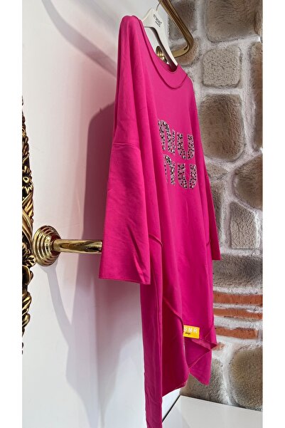 EB SCARF Stone Detailed Combed Cotton Tunic