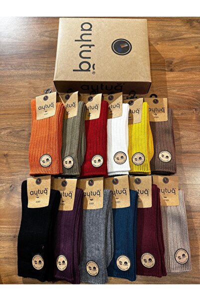 Aytuğ Women's Bamboo Cotton Seamless Comfortable Winter Socks 6-Pack
