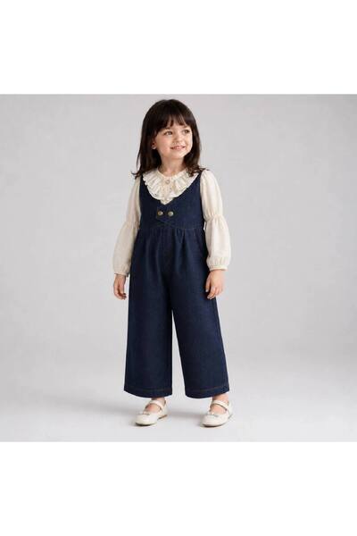 Karaniko Kids Κοριτσίστικο Βαμβακερό Πουκάμισο με Λεπτομέρεια Βολάν στο Γιακά...