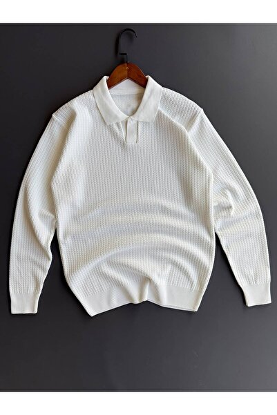 Beylerce Nurse Collar Patterned Knitwear Sweater
