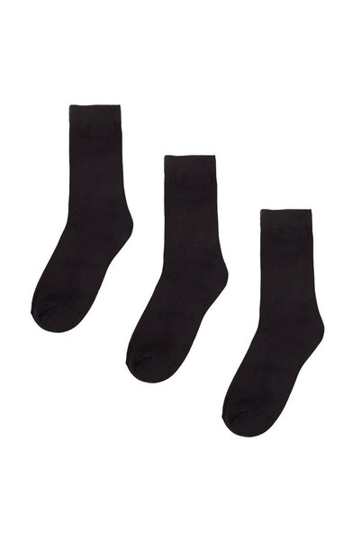 CATIANO Sosete Sport Fancy Ribbed Negre - 3 perechi