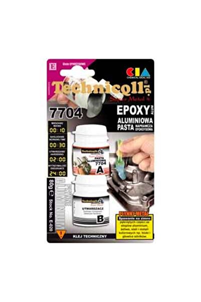 Technicqll Two-component epoxy aluminum paste E-020 80 g silver gray