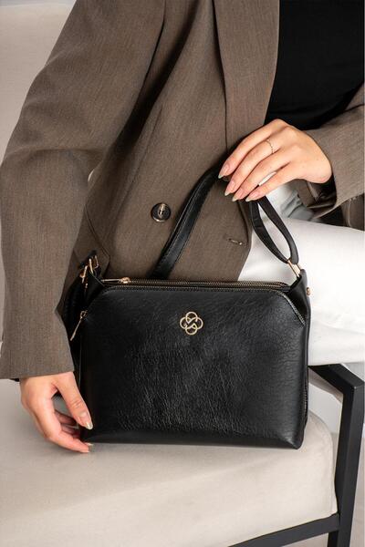 mugalas Klasya Soft Textured Three-Compartment Water-Repellent Shoulder Crossbody Quality Bag