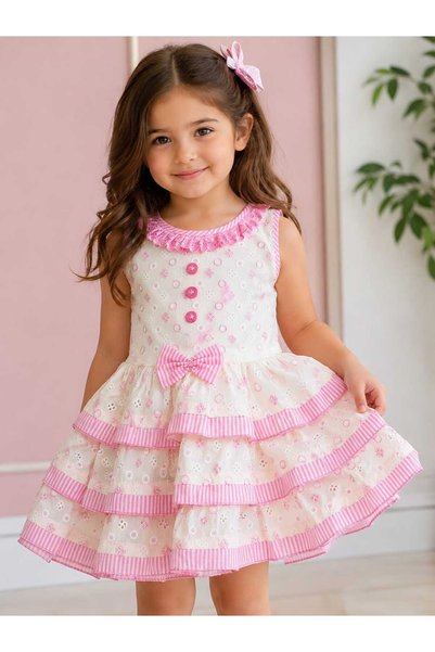 Daddy's Angel Girls Party Dress Cotton Soft for Birthday, Princess Special Occasion