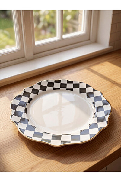 LC Waikiki I Dama Embroidered Porcelain Serving Plate from Freezen Store